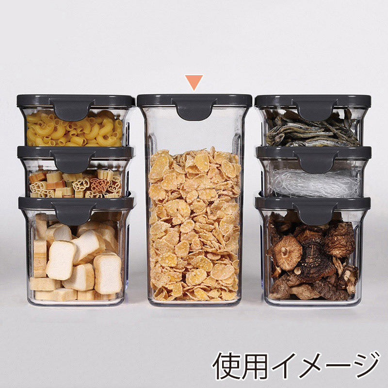 小久保工業所 TSUMICO 食品保存容器 L グレー KK-631 1個（ご注文単位6個）【直送品】