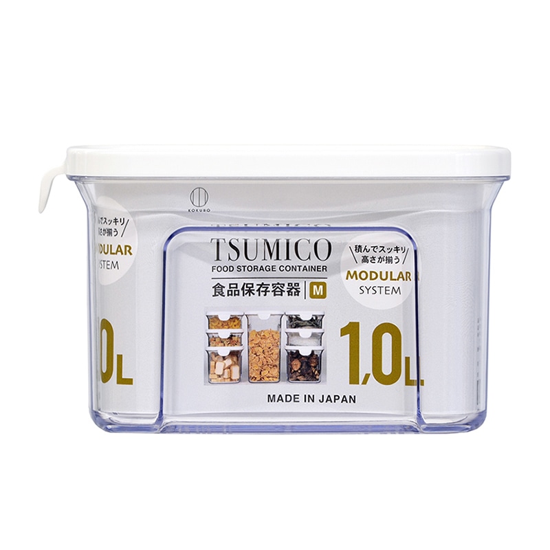 小久保工業所 TSUMICO 食品保存容器 M ホワイト KK-639 1個(ご注文単位6個)【直送品】