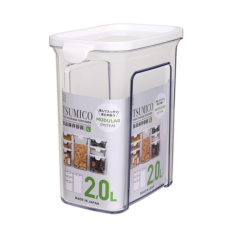 小久保工業所 TSUMICO 食品保存容器 L ホワイト KK-640 1個（ご注文単位6個）【直送品】