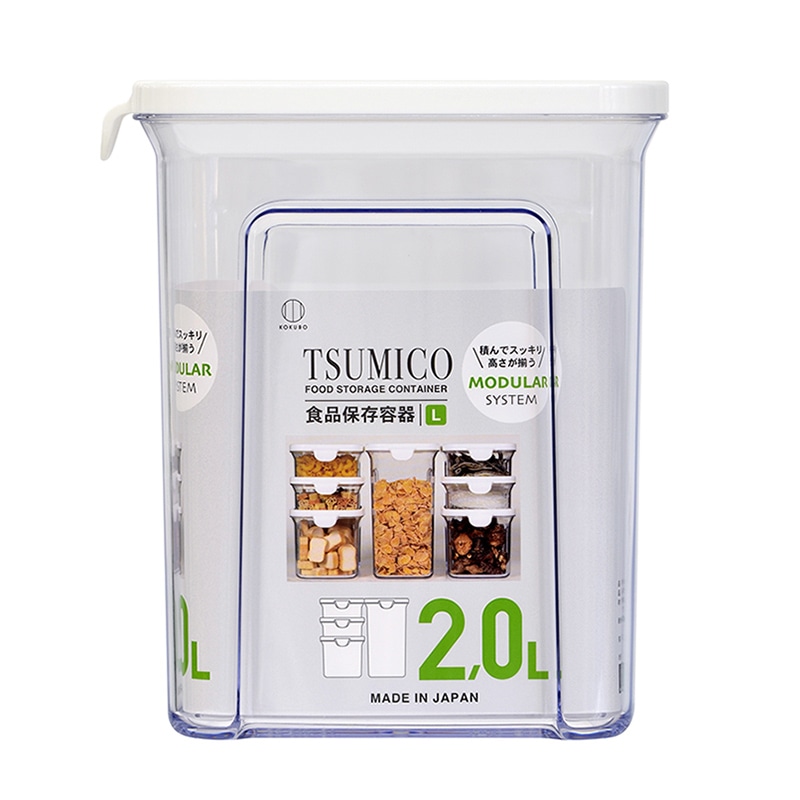 小久保工業所 TSUMICO 食品保存容器 L ホワイト KK-640 1個（ご注文単位6個）【直送品】