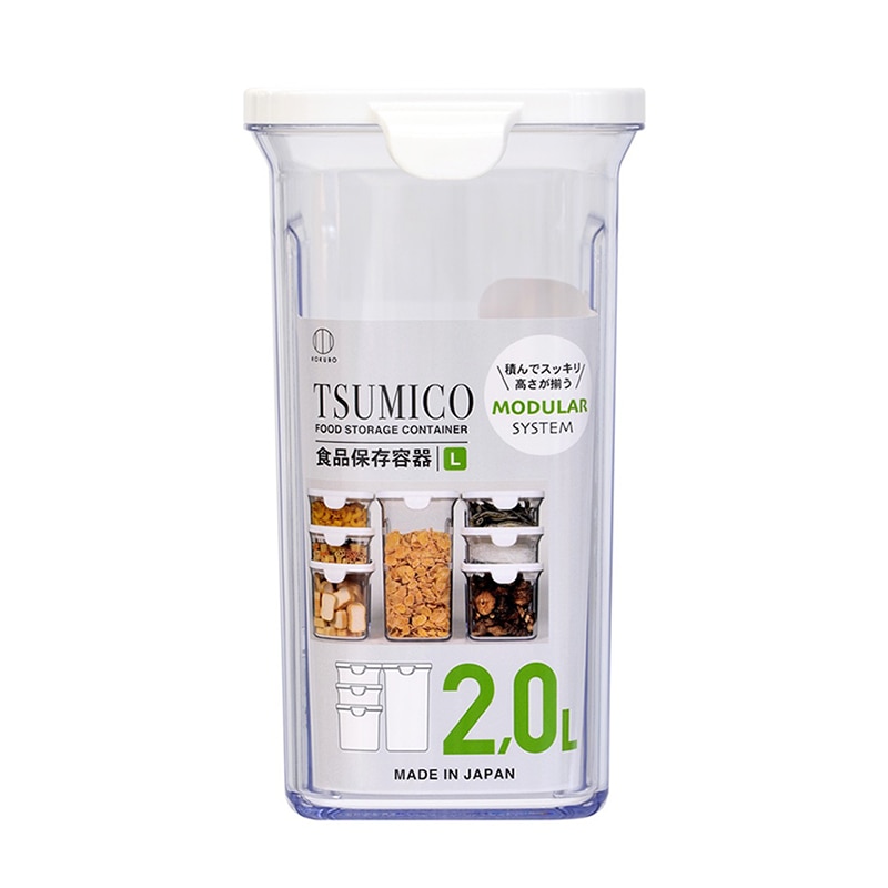 小久保工業所 TSUMICO 食品保存容器 L ホワイト KK-640 1個（ご注文単位6個）【直送品】