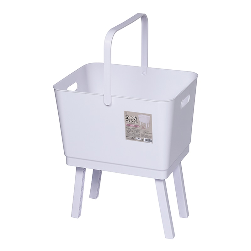 小久保工業所 足つきバスケット ホワイト KL-212 1個（ご注文単位6個）【直送品】
