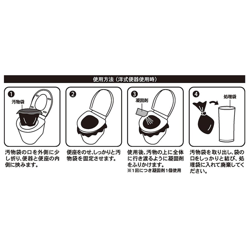 小久保工業所 緊急簡易トイレ 60回分 KM-486 1個（ご注文単位4個）【直送品】