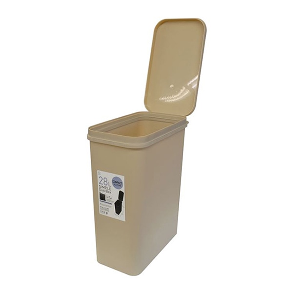 小久保工業所 シンプルダストボックス 28L 縦開き ベージュ KM-601 1個(ご注文単位6個)【直送品】