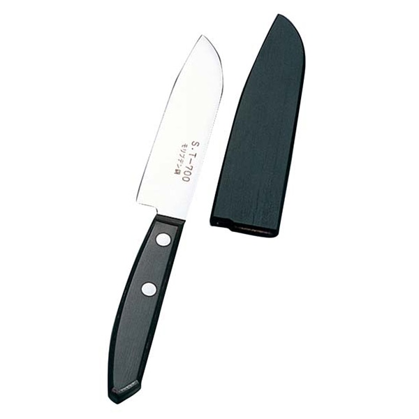 木サヤ付フルーツナイフ三徳型ST-70011cm　1個（ご注文単位1個）【直送品】