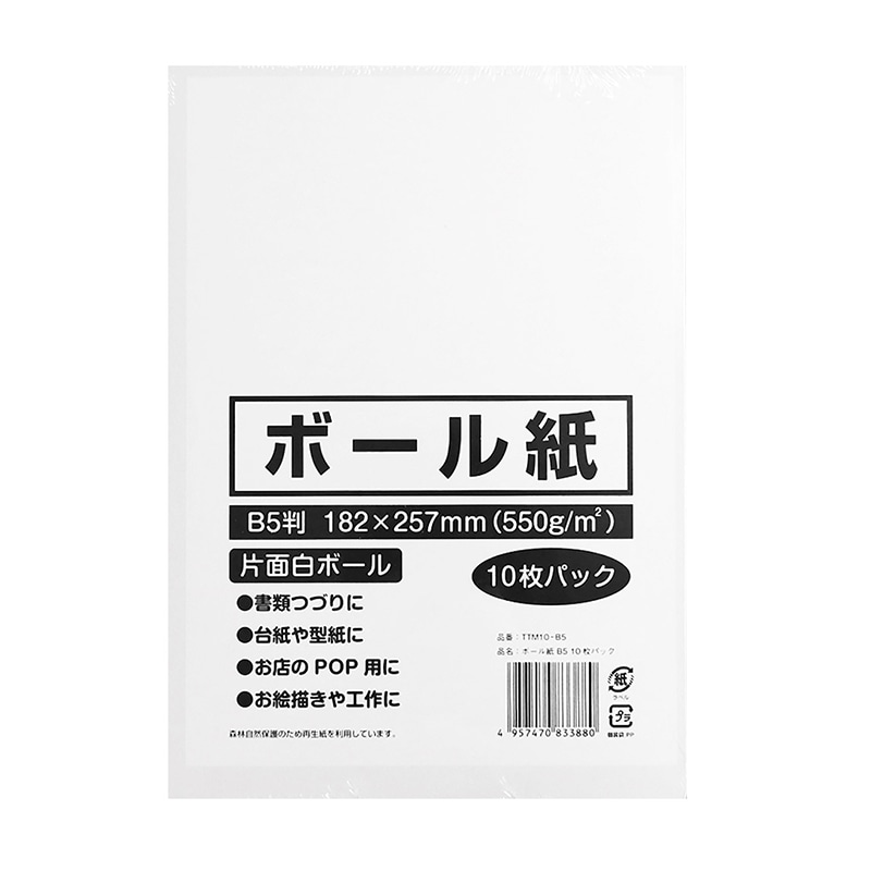 今村紙工 ボール紙 B5 TTM10-B5/19024 10枚/袋（ご注文単位100袋）【直送品】