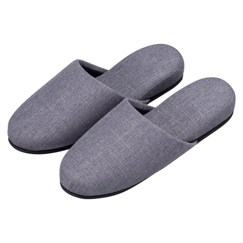 11382 ブッチャー織スリッパ　グレー 1足 (ご注文単位1足)【直送品】