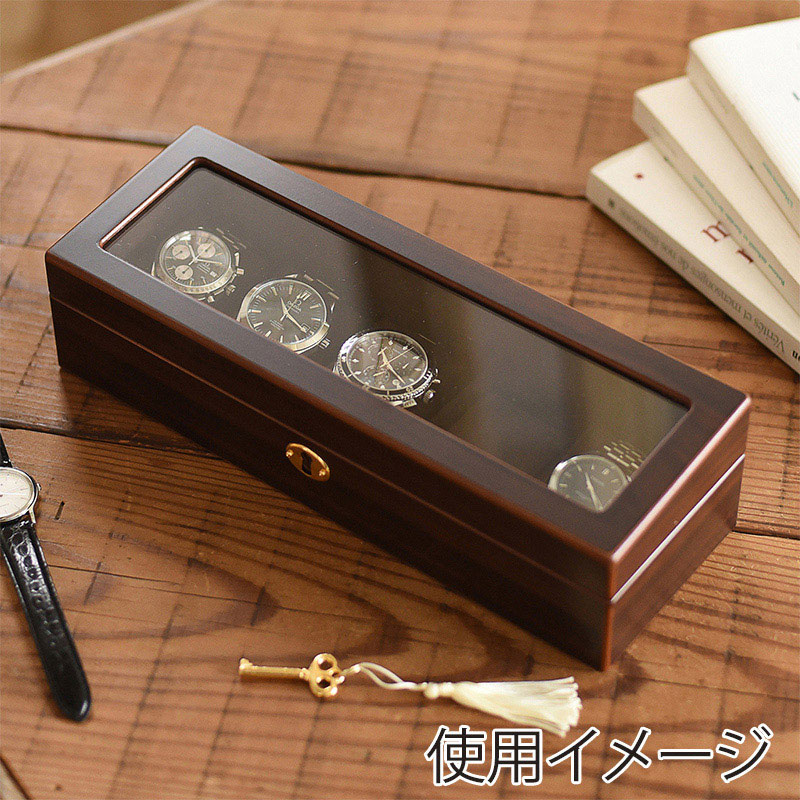 茶谷産業 木製ウォッチケース 5本用 856-120 1個(ご注文単位1個)【直送品】
