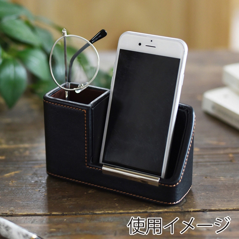 茶谷産業 携帯&メガネスタンド 240-570BK 1個(ご注文単位1個)【直送品】