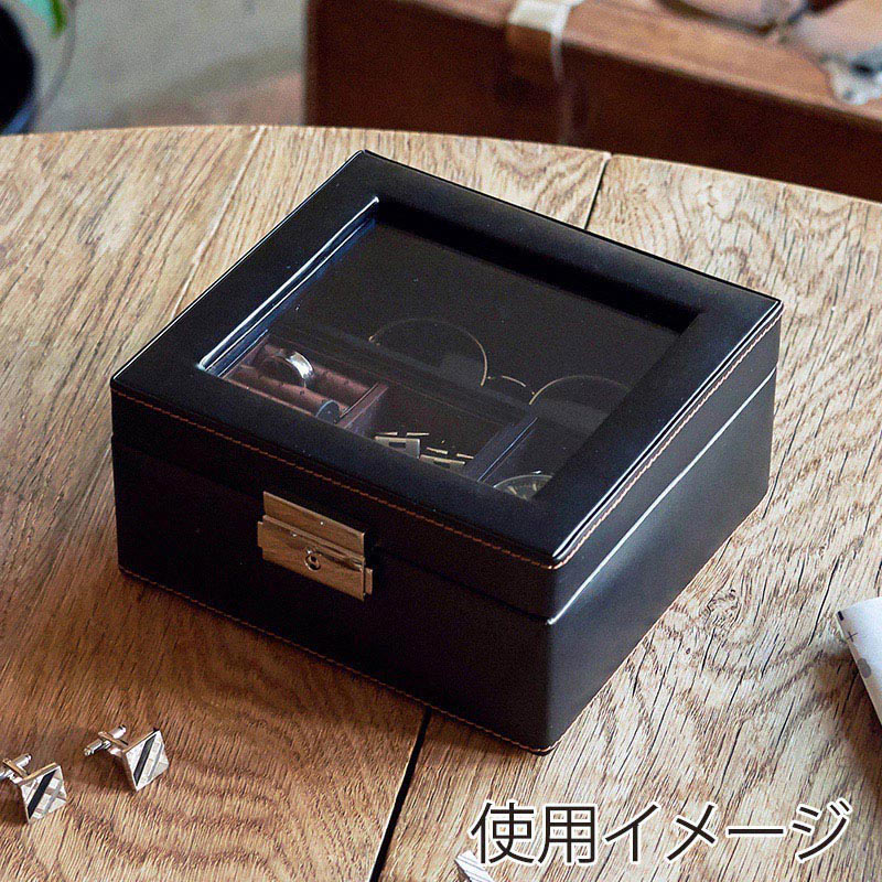 茶谷産業 メンズボックス M 240-575BK 1個(ご注文単位1個)【直送品】