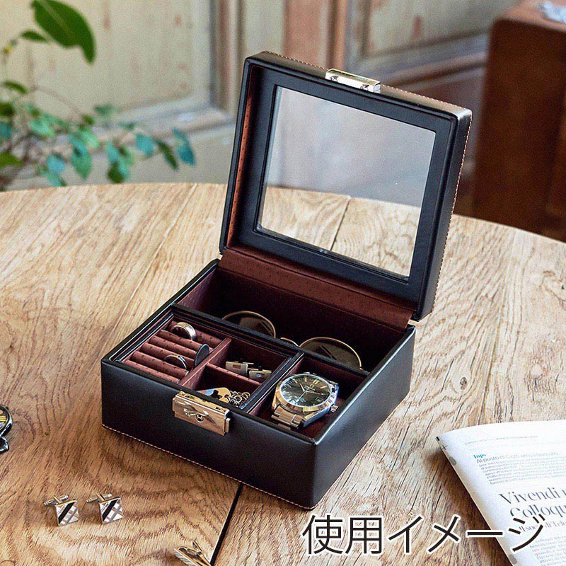 茶谷産業 メンズボックス M 240-575BK 1個(ご注文単位1個)【直送品】