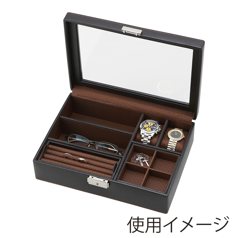 茶谷産業 メンズボックス L 240-576BK 1個(ご注文単位1個)【直送品】