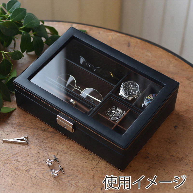 茶谷産業 メンズボックス L 240-576BK 1個(ご注文単位1個)【直送品】