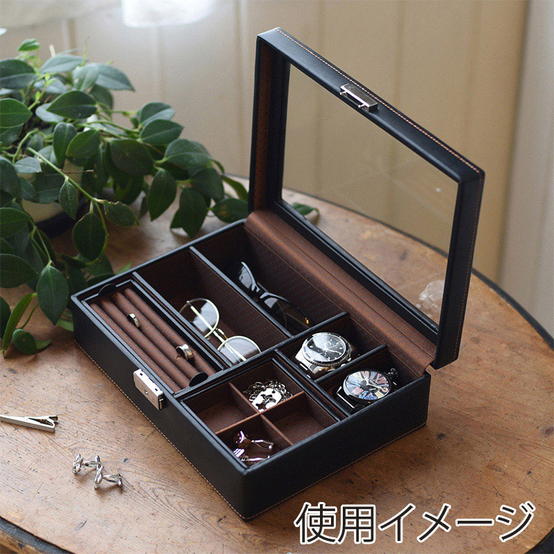 茶谷産業 メンズボックス L 240-576BK 1個(ご注文単位1個)【直送品】