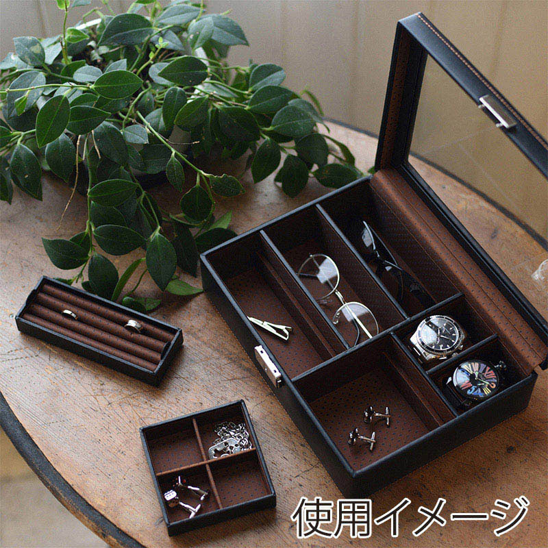 茶谷産業 メンズボックス L 240-576BK 1個(ご注文単位1個)【直送品】