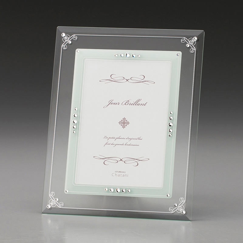 茶谷産業 ジュール・ブリアン　ガラスフォトフレーム  253-859 1個（ご注文単位1個）【直送品】