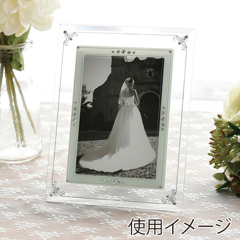 茶谷産業 ジュール・ブリアン　ガラスフォトフレーム  253-859 1個（ご注文単位1個）【直送品】