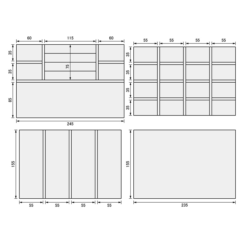 茶谷産業 木製ジュエルケース 3ツ引 017-806 1個(ご注文単位1個)【直送品】