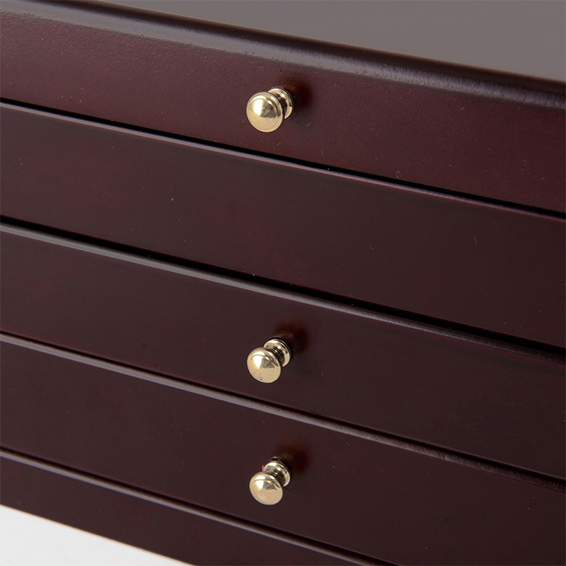 茶谷産業 木製ジュエルケース 2ツ引 017-809 1個(ご注文単位1個)【直送品】