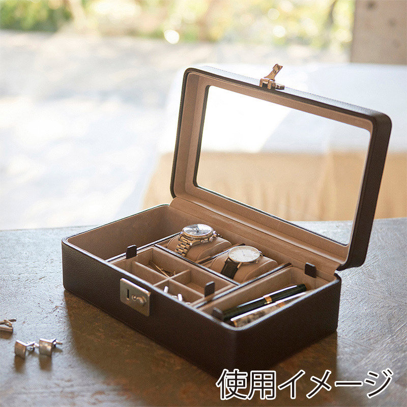 茶谷産業 ルッソ 本革メンズボックス 240-016 1個(ご注文単位1個)【直送品】