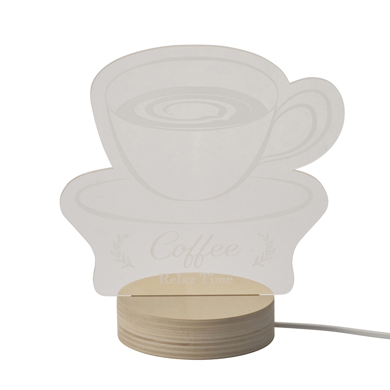 茶谷産業 アクリルLEDライト Coffee 390-401 1個（ご注文単位1個）【直送品】