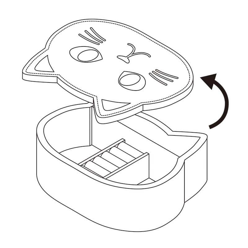 茶谷産業 ジュエルケース ねこ 240-602 1個（ご注文単位1個）【直送品】