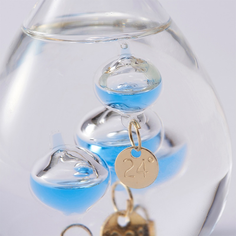 茶谷産業 ガラスフロート温度計 しずく SS ブルー 333-216BL 1個(ご注文単位1個)【直送品】