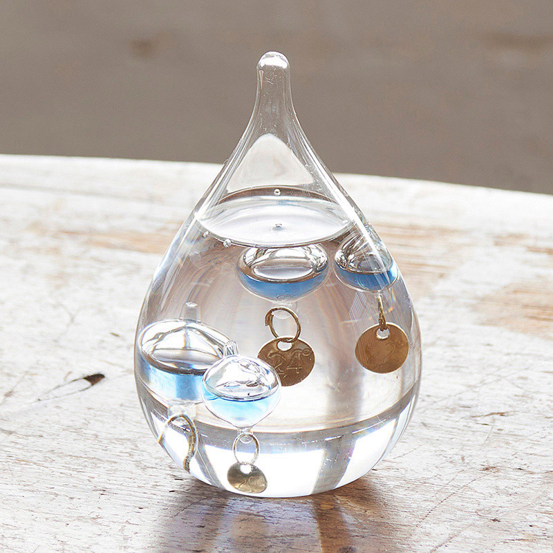 茶谷産業 ガラスフロート温度計 しずく SS ブルー 333-216BL 1個(ご注文単位1個)【直送品】