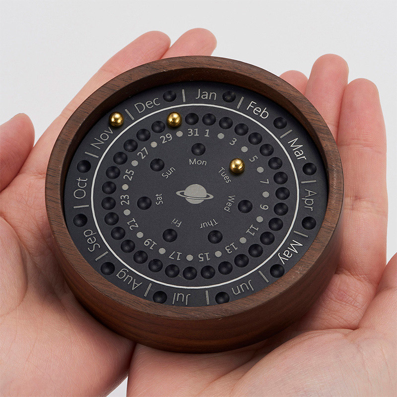 茶谷産業 万年カレンダー ウォールナット 869-100 1個(ご注文単位1個)【直送品】