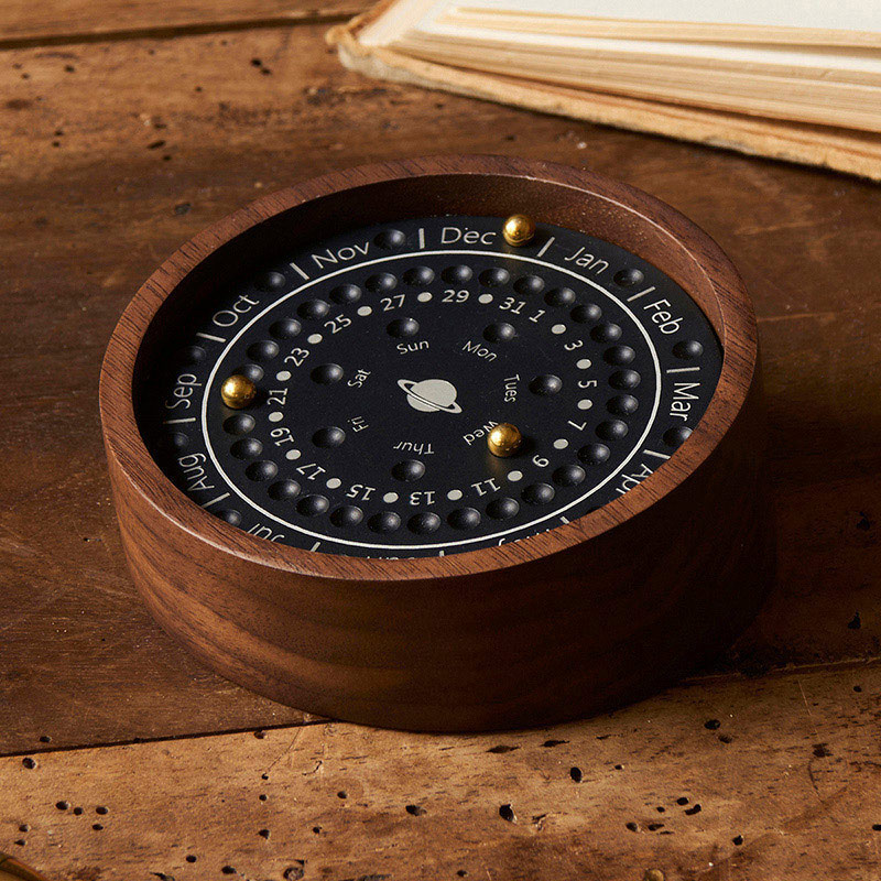 茶谷産業 万年カレンダー ウォールナット 869-100 1個(ご注文単位1個)【直送品】