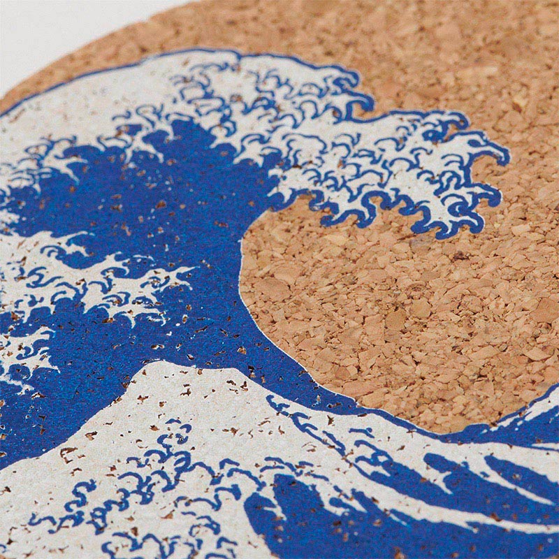 茶谷産業 コルクコースターセット 北斎 030-200 1個（ご注文単位3個）【直送品】