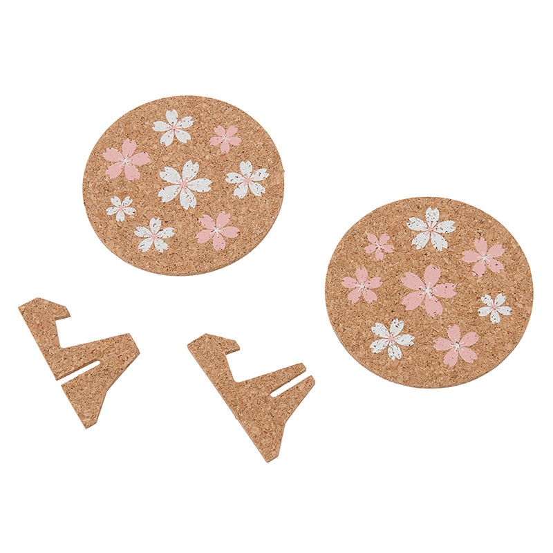 茶谷産業 コルクコースターセット 桜 030-201 1個(ご注文単位3個)【直送品】