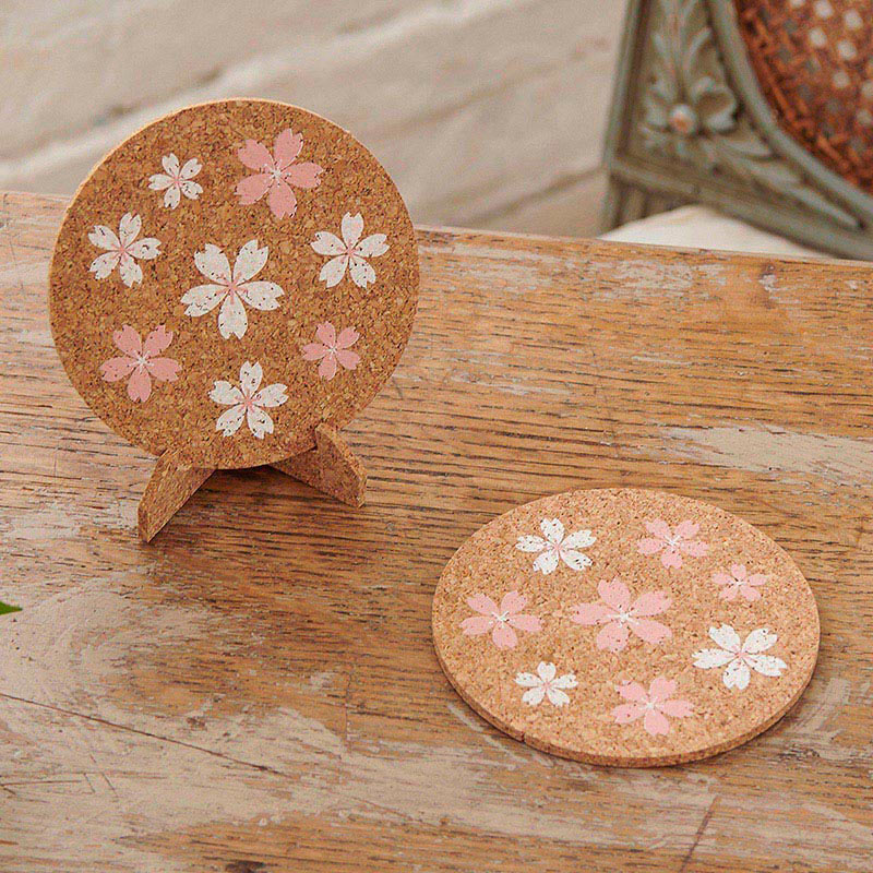 茶谷産業 コルクコースターセット 桜 030-201 1個(ご注文単位3個)【直送品】