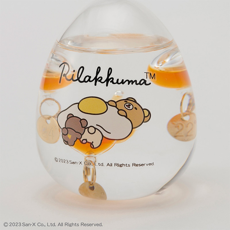 茶谷産業 リラックマ ガラスフロート温度計 たまご 150-333004 1個(ご注文単位1個)【直送品】