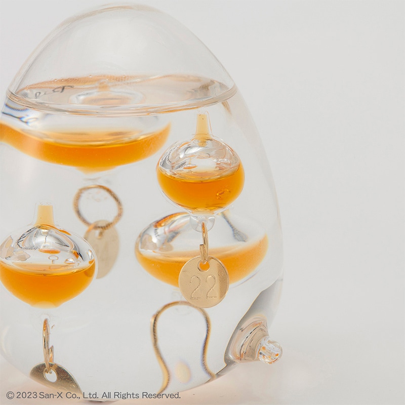 茶谷産業 リラックマ ガラスフロート温度計 たまご 150-333004 1個(ご注文単位1個)【直送品】