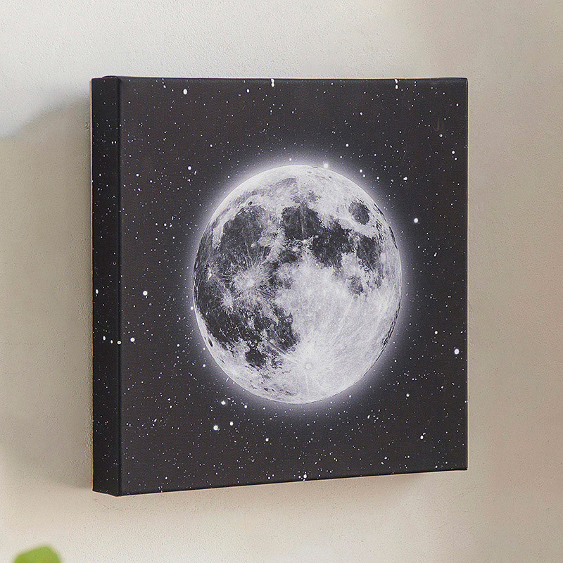 茶谷産業 LEDキャンバスアート 月 500-101 1個(ご注文単位1個)【直送品】