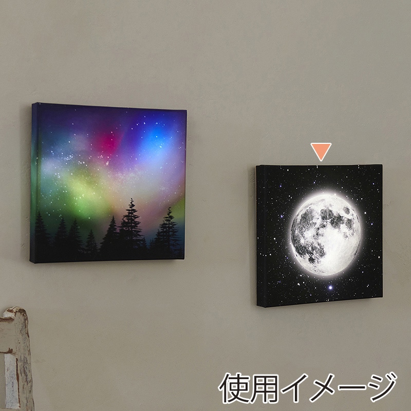 茶谷産業 LEDキャンバスアート 月 500-101 1個(ご注文単位1個)【直送品】