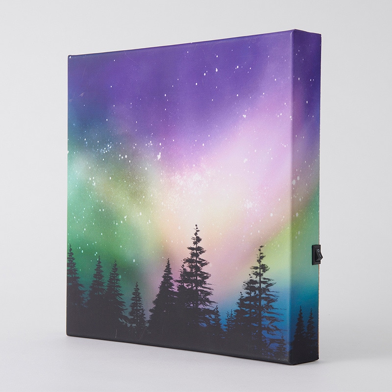 茶谷産業 LEDキャンバスアート オーロラ 500-102 1個（ご注文単位1個）【直送品】