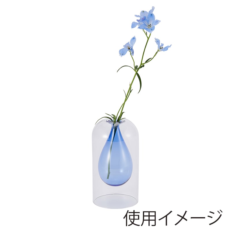 茶谷産業 フラワーベース ブルー 333-510 1個(ご注文単位1個)【直送品】