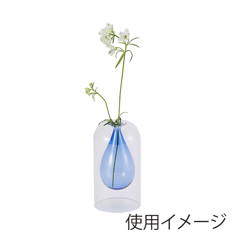 茶谷産業 フラワーベース ブルー 333-510 1個(ご注文単位1個)【直送品】