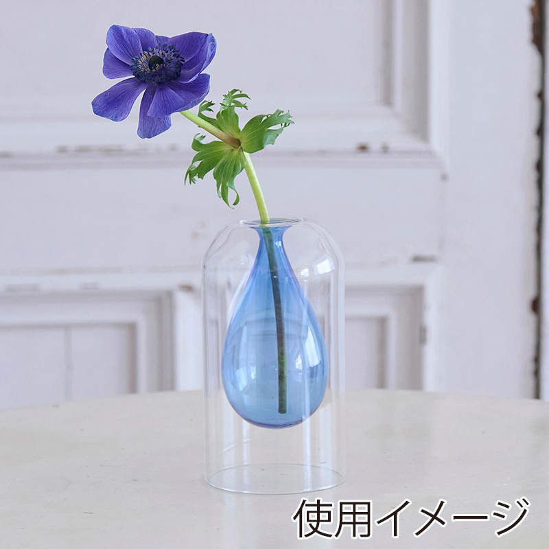 茶谷産業 フラワーベース ブルー 333-510 1個(ご注文単位1個)【直送品】