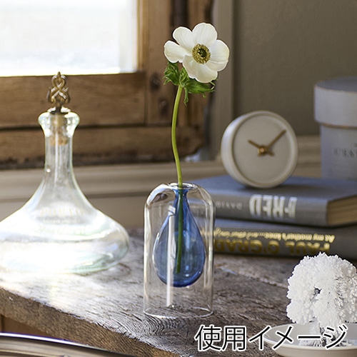 茶谷産業 フラワーベース ブルー 333-510 1個(ご注文単位1個)【直送品】