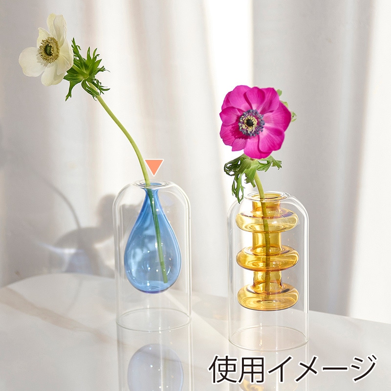 茶谷産業 フラワーベース ブルー 333-510 1個(ご注文単位1個)【直送品】