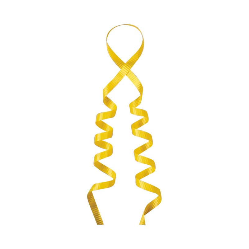 松村工芸 カーリングリボン　クリンプ 500m巻　イエロー 160-3011-2 1個（ご注文単位1個）【直送品】