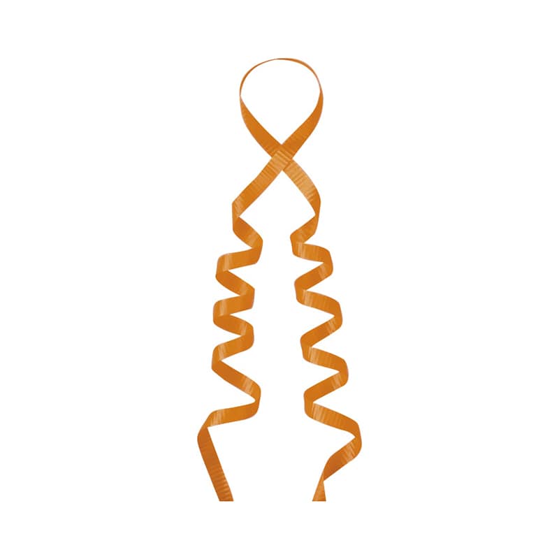 松村工芸 カーリングリボン　クリンプ 500m巻　オレンジ 160-3011-9 1個（ご注文単位1個）【直送品】