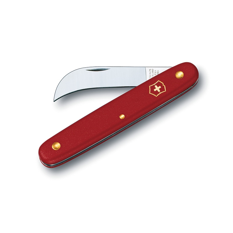 松村工芸 スイス製フローリストナイフ カーブ レッド 92-5022-0 1個(ご注文単位1個)【直送品】