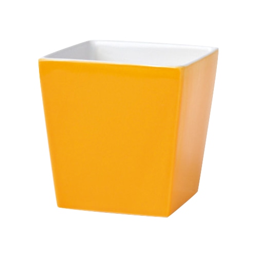 松村工芸 フラワーベース　ビーンズスクエア MC-1024　オレンジ 155-1024-4 1個（ご注文単位4個）【直送品】
