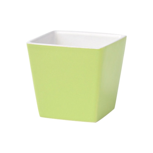 松村工芸 フラワーベース ビーンズスクエア MC-1024 ライトグリーン 155-1024-51 1個(ご注文単位4個)【直送品】