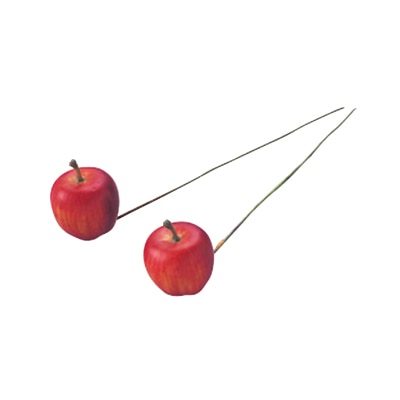 松村工芸 りんごピック 20mm　レッド 165-4830-8　36本入 1束（ご注文単位1束）【直送品】