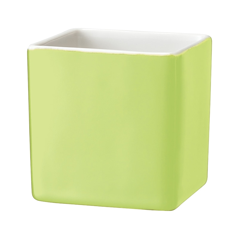 松村工芸 フラワーベース ビーンズキューブ MC-1106 ライトグリーン 155-1106-51 1個(ご注文単位4個)【直送品】